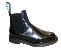 Solovair - Brogue Dealer Boot (Black). Made in England.