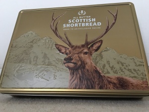 Tesco All Butter Scottish Shortbread tin. Produced in the UK.
