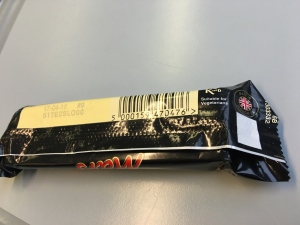 A British Mars Bar. Made in Slough, UK. I guess Mars Bars for sale abroad are also made abroad.
