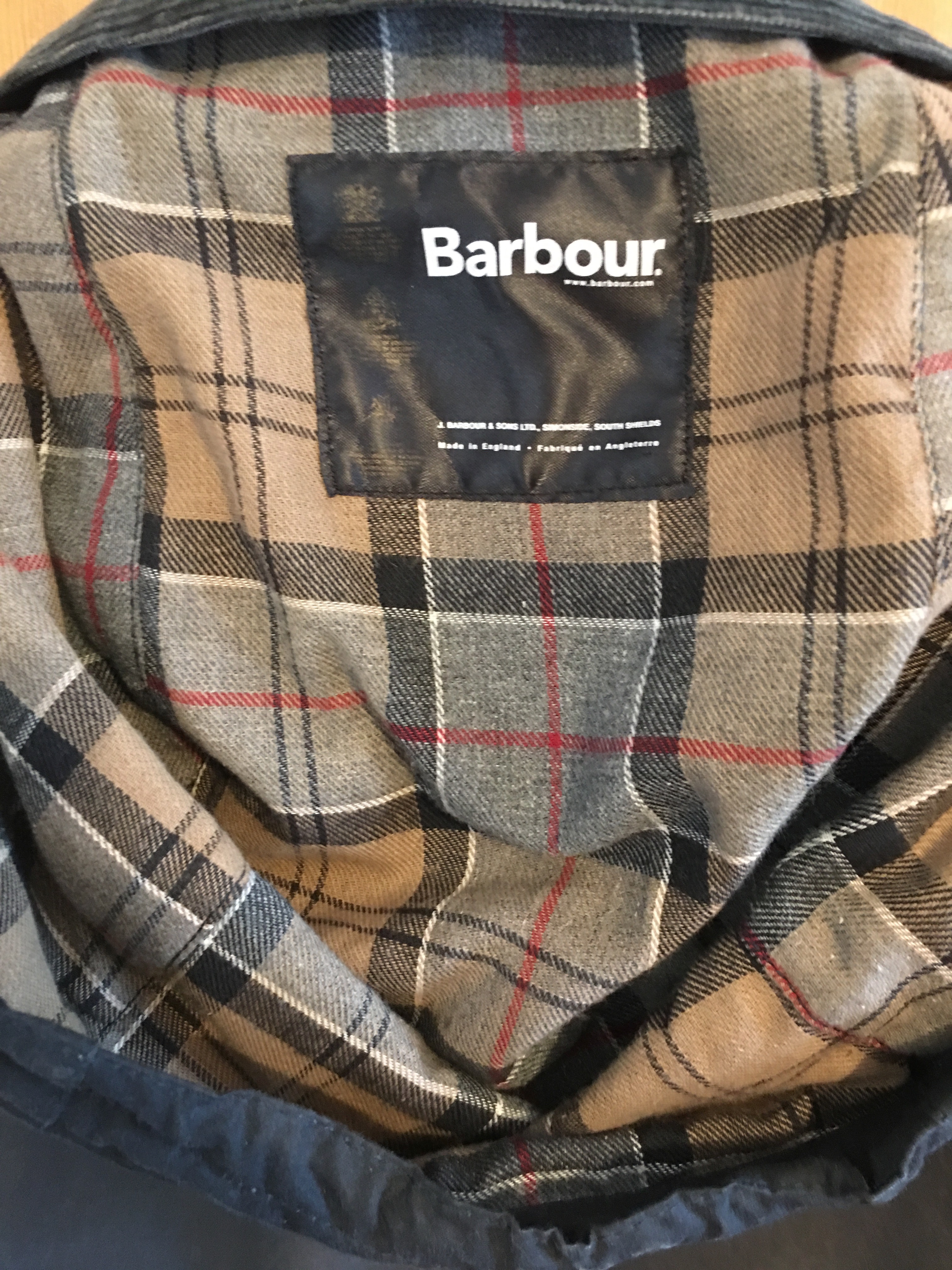 barbour jacket made in england